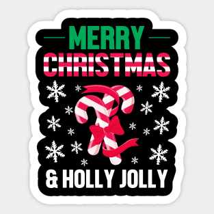 Merry christmas and holly jolly Christmas gift Sticker